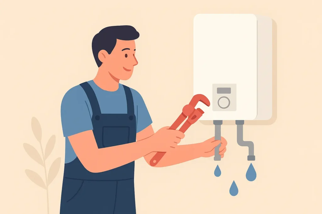boiler leaking water